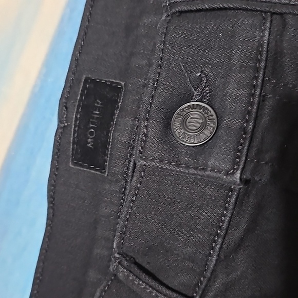 Mother Insider Striped Crop Step-Hem Fray Jeans in Guilty Racer Size 27 - Picture 7 of 12